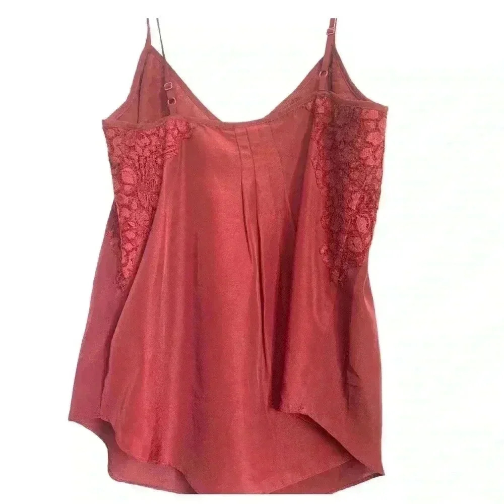 Talula Waverly  Camisole, burgundy w roses, size small